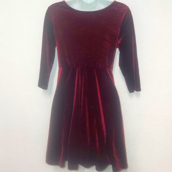 Lilt pretty Maroon glittered dress in size 14.5 - Picture 1 of 13